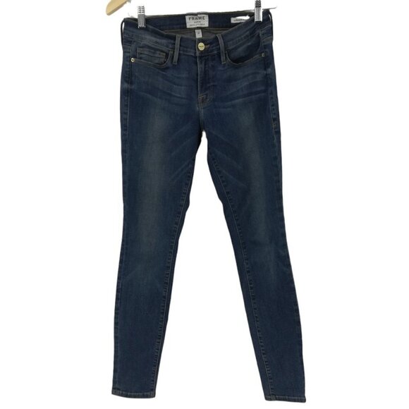 Frame Denim Le Skinny de Jeanne Jeans Size 27 Kenwood Wash Stretch Pockets - Picture 1 of 12